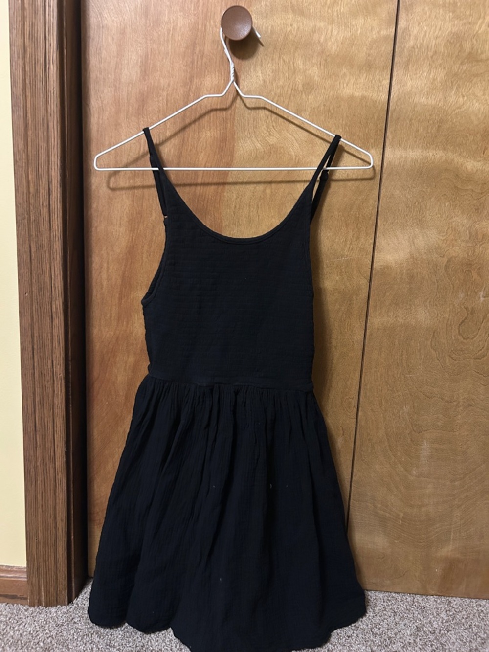 Black Spaghetti Strap Sundress - Casual Everyday Dress